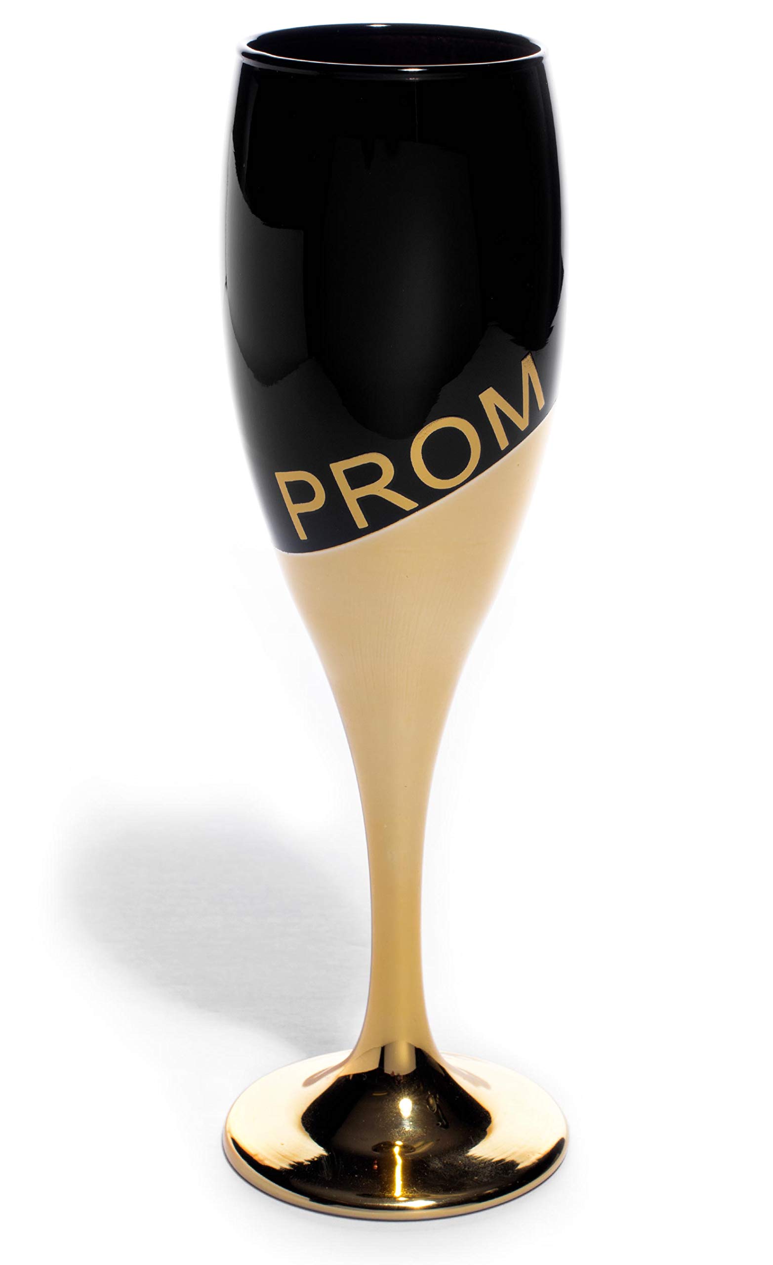 Anderson's Gold and Black Color Block Prom Flute, 6 Ounces - Pack of 4