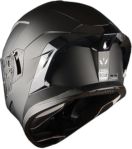 Miniatura 6 de 1Storm Casco integral para motocicleta, DOT para adultos, para bicicleta de calle, doble visera, protector solar con un escudo extra transparente