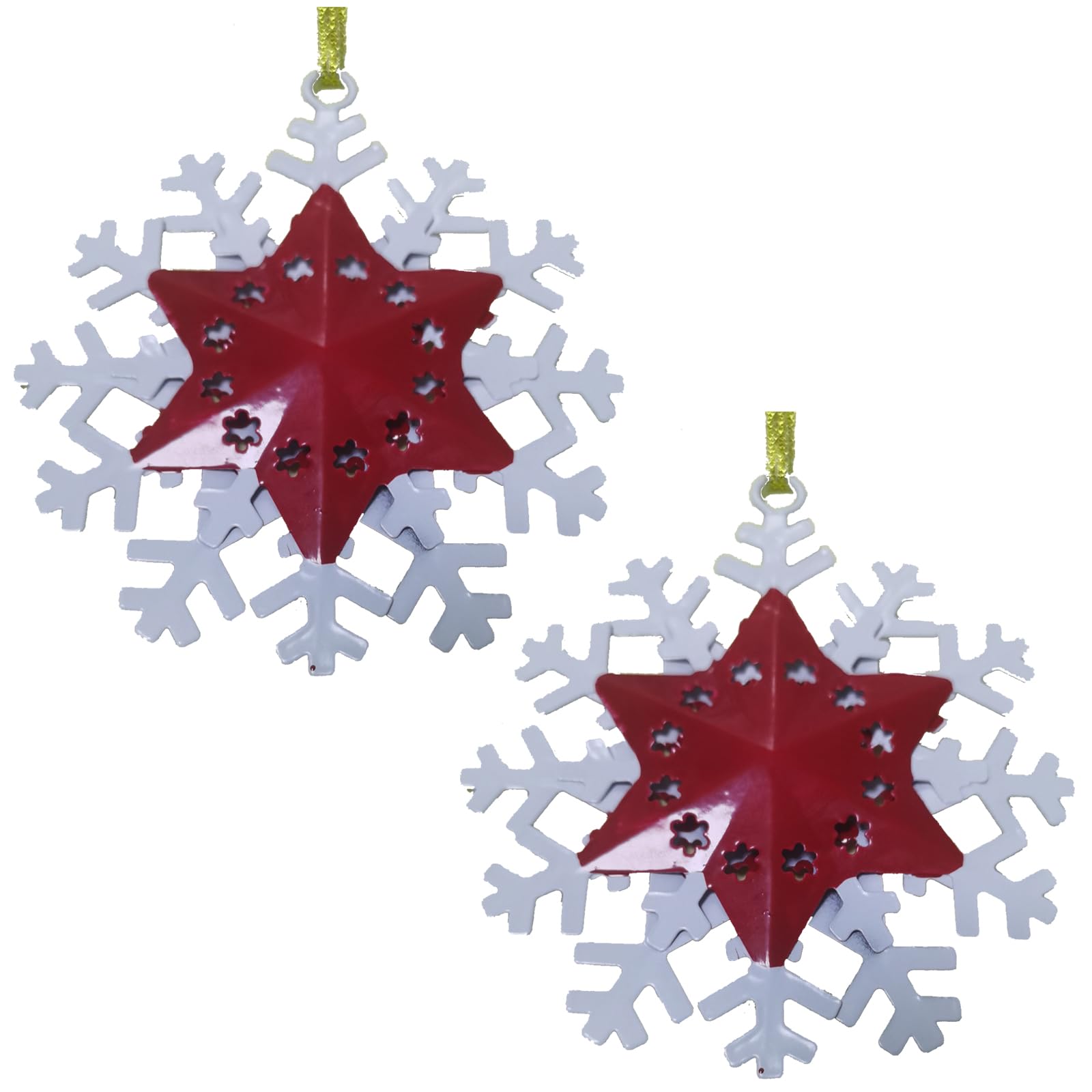  クリスマスの雪の結晶型オーナメント Amazon.co.jp: 2個 クリスマス 雪の結晶オーナメント クリスマス