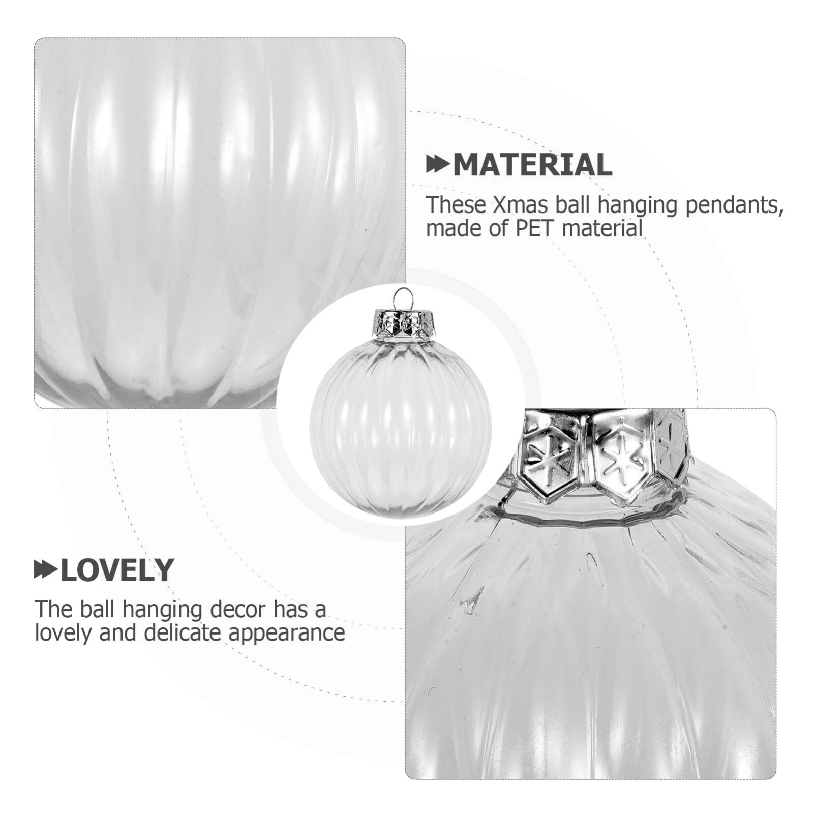 ABOOFAN 20piezas Adornos Navideños De Bola Rellena Bolas Colgantes para Árbol Decoración De Navidad