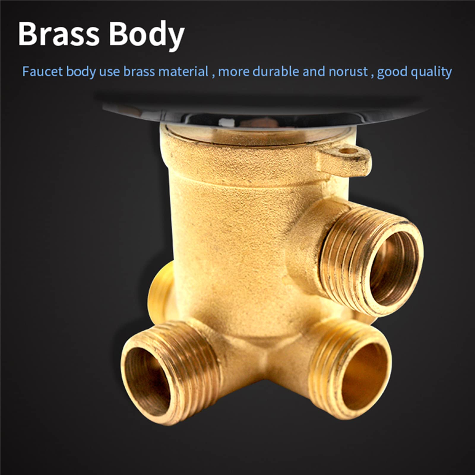 Filettatura/Intubazione in Ottone Massiccio Miscelatore per Acqua Calda e Fredda Rubinetto Doccia Deviatore 2/3/4/5 Vie Diviso Due Pezzi, Cartuccia Ceramica (Deviatore Filettata -5 Uscita)