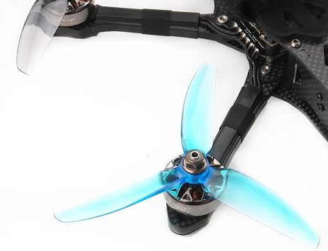 8pcs HQProp 5X4.3X3 V2S 5043 5 Inch 3-Blade Propellers Set 4X CW / 4X CCW Poly Carbonate Blue