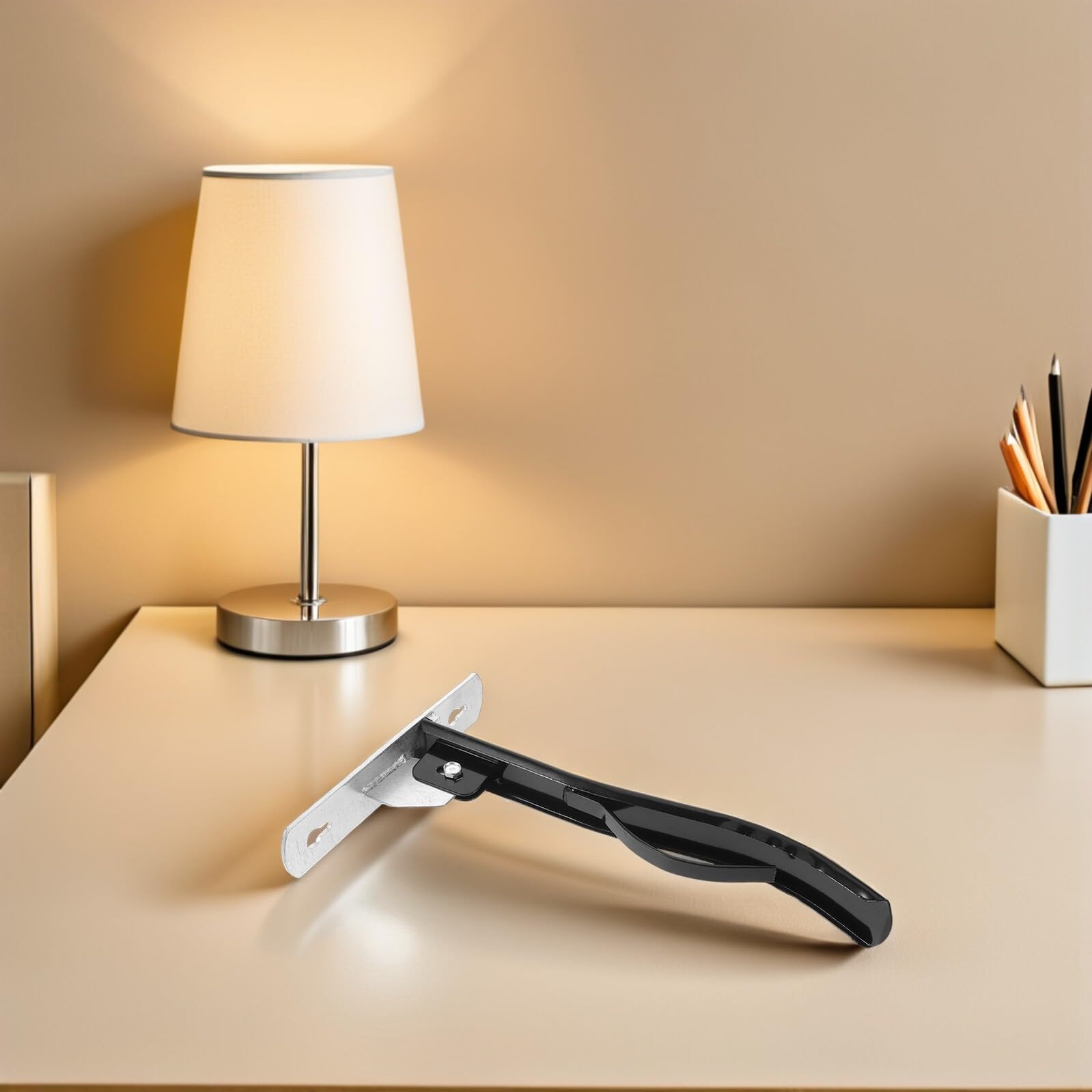 Soporte Plegable para Aparejos de Caballo Montado en Pared | Hierro Negro, 39, 50x24, 20x5, 00cm, para Establo y Competiciones Ecuestres