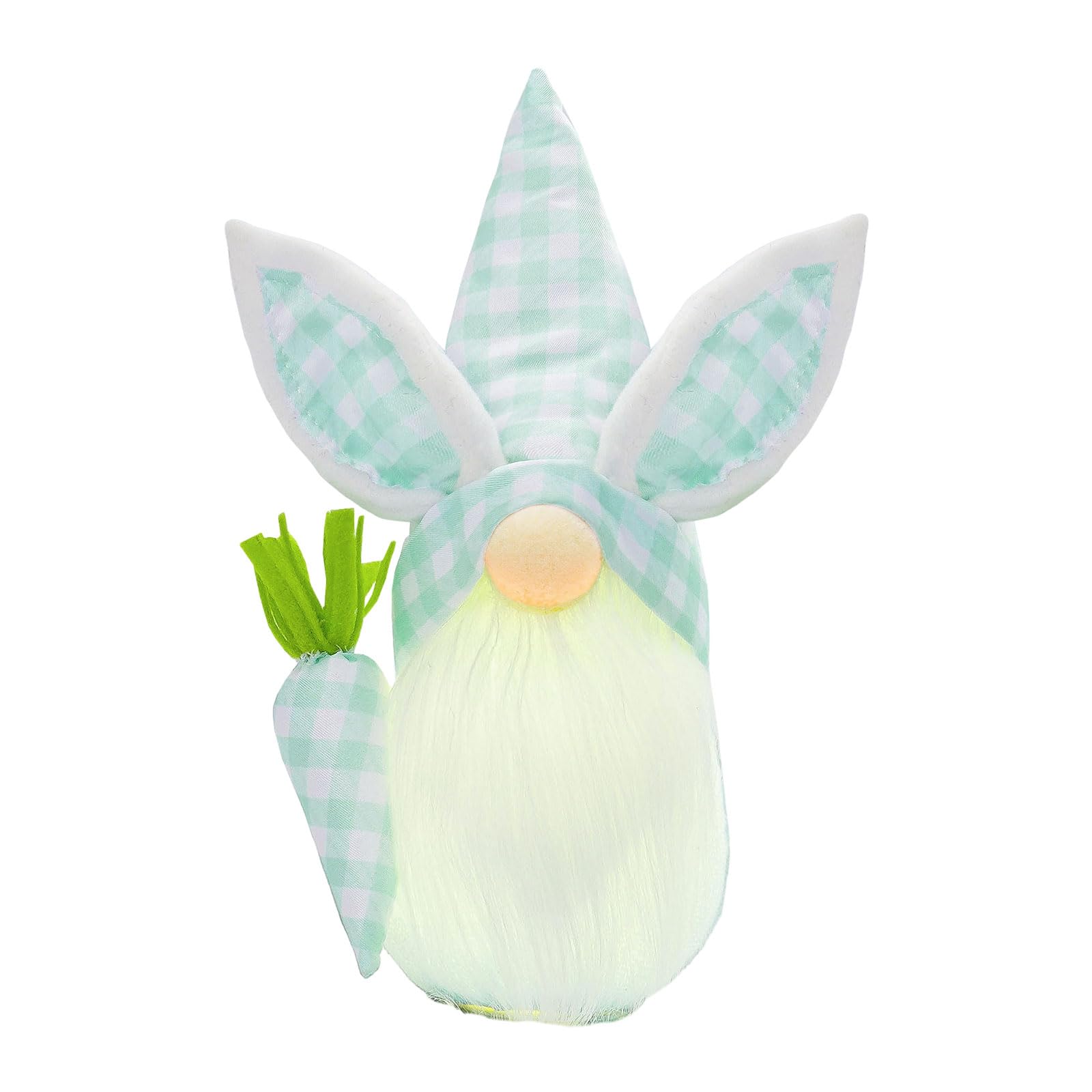 Kalttoy Lovely Easter Colorful Glowing Doll with Carrot Stylish Decorations Elves Figurine Doll Colorful Rudolph Easter Decorations