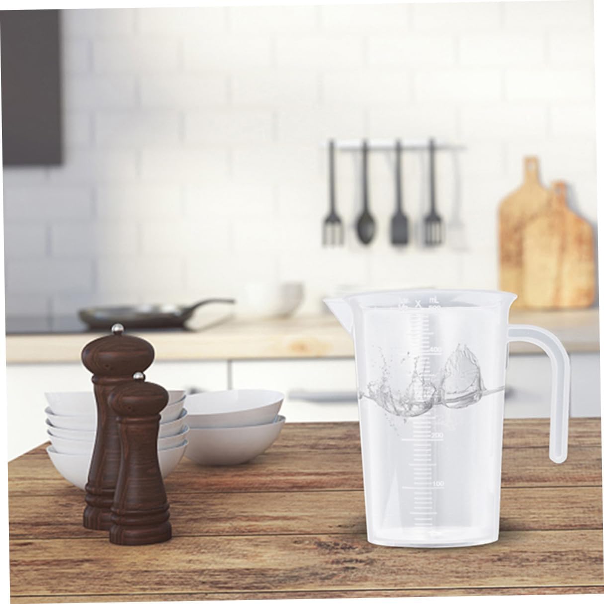 5pcs 500ml Thickened Pp Measuring Cups with Lid, High-temperature Resistant Graduated Kitchen Baking Measuring Jugs Set for Cooking and Beverage Preparation