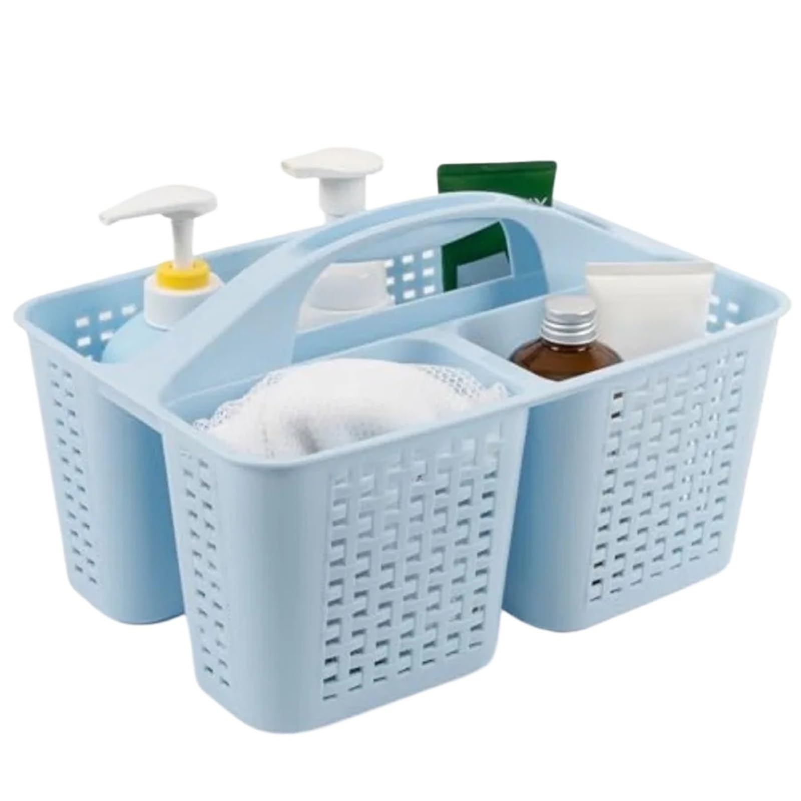 WSQHAO 2Pcs Portable Shower Caddy, Organizer With Handle, Plastic Basket for Shower(Color1)