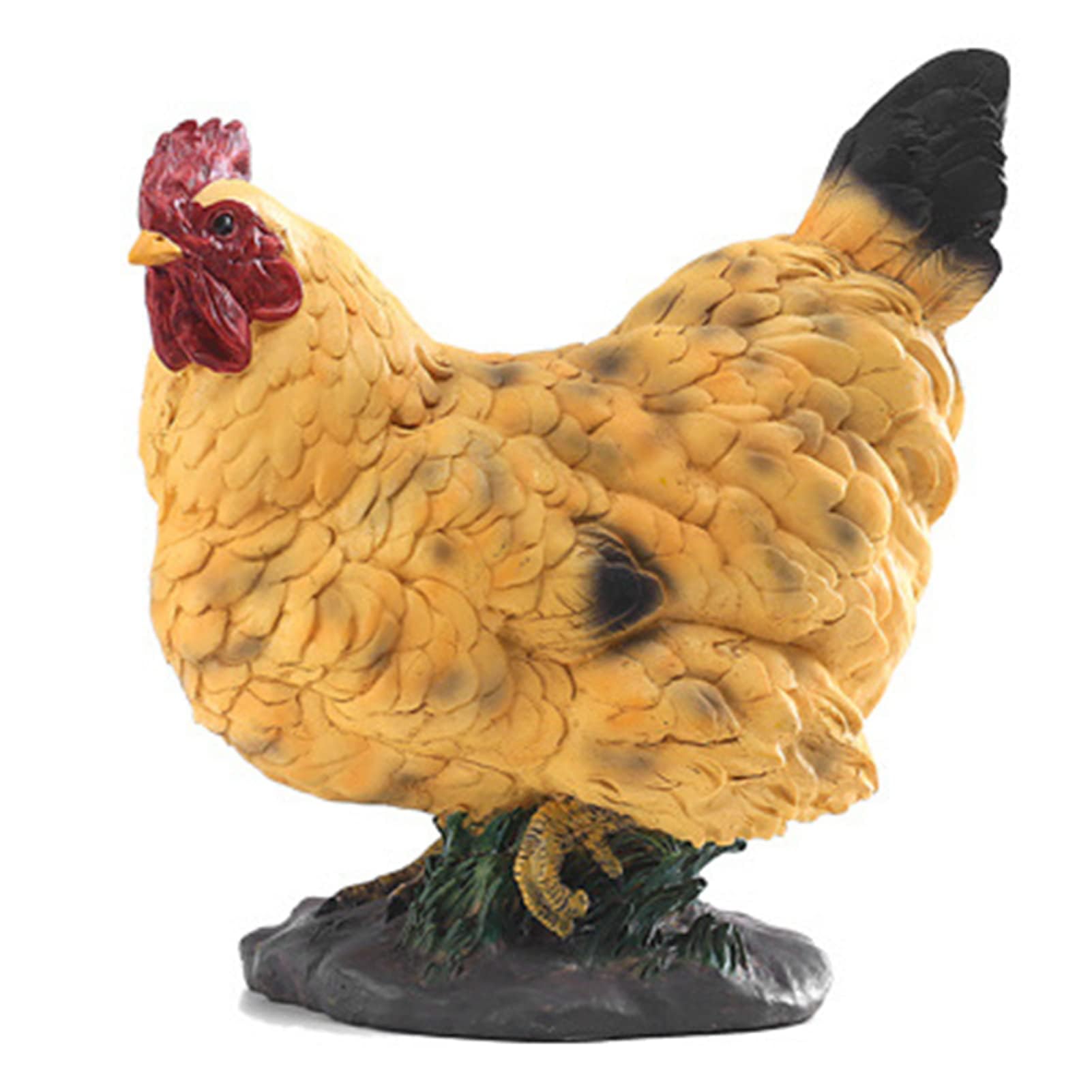 YXCQHZM Chicken Decoration Statue Resin Figurine American Country Rooster Hen Collection (Hen)
