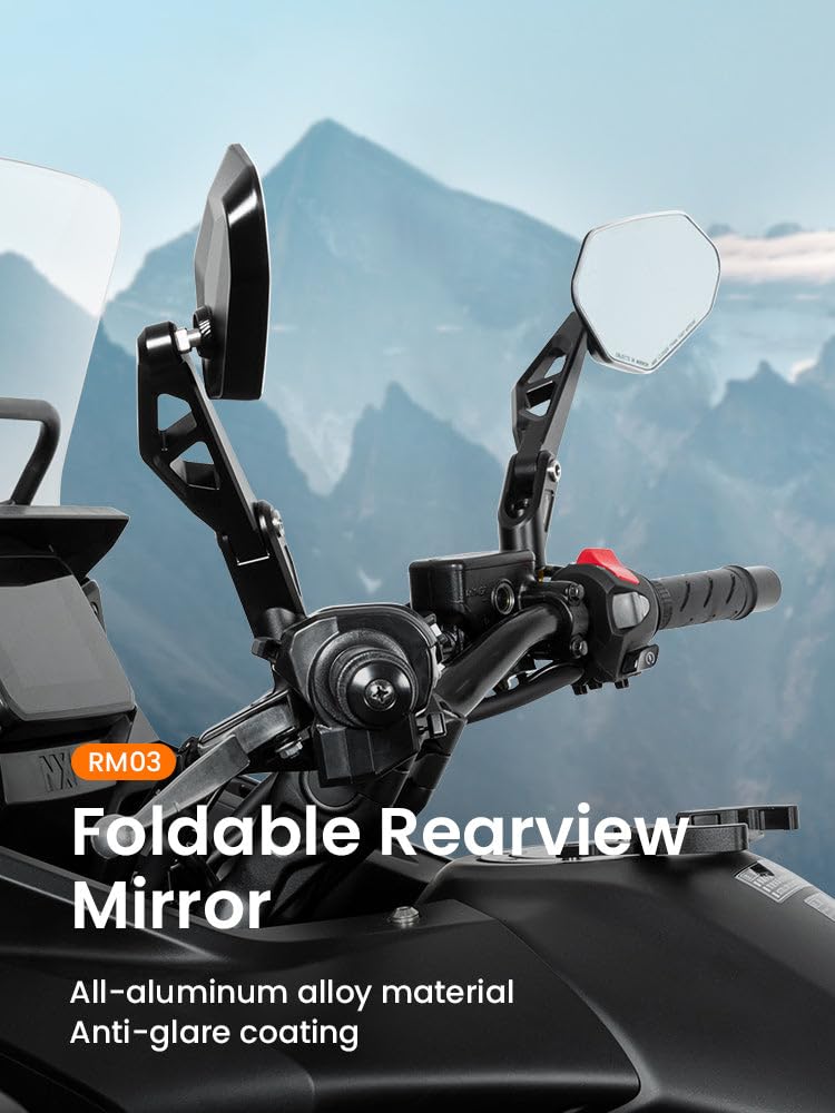 Amazon.com: RM03 Motorcycle Rearview Mirror-1200R Spherical Lens