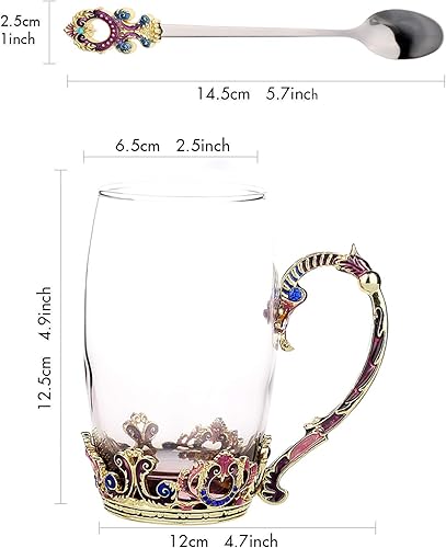 Miniatura 2 de Taza de té, regalos para el día de la madre, tazas de taza de café, taza de té de cristal soplado a mano, ideas únicas de regalo de cumpleaños