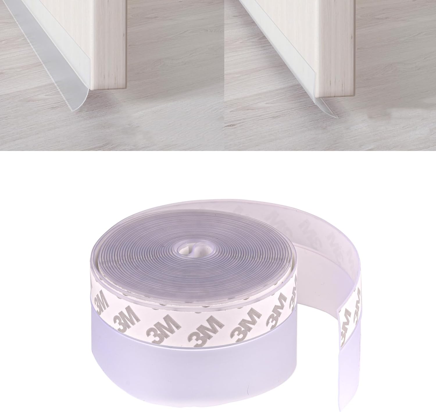 Silicone Weather Stripping Seal Tape 16.5 Feet, Draft Insulation and Soundproofing Door Seal for Gaps in Door Frame, Window, Bathroom Shower Glass – Weatherproof, Easy Installation, Strong Adhesive