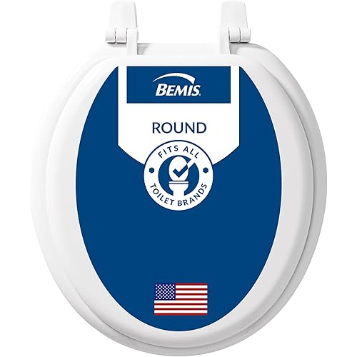 Bemis 400TTA Economy Durable Wood Toilet Seat, Made in USA, Round, White