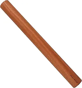 Muso Wood Sapele Wooden Dowel Rolling Pin for Baking,Tapered Roller for Fondant, Pie Crust, Cookie, Pastry (Dowel 17.5inch)
