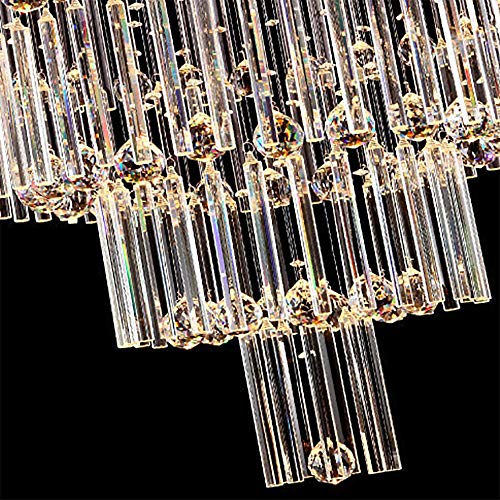 40''X120" Hight Ceiling Chandelier Crystal Raindrop Chandeliers Staircase Large Chandelier Villa Entrance Foyer Pendant Light Grand Light Foyer High Ceiling Fixture 15 Gu10 Bulb Remote Dimming #TOP7