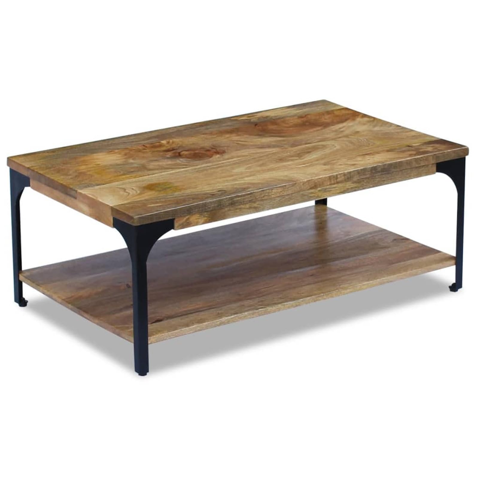Homgoday Table basse en bois de manguier 100 x 60 x 38 cm, table d'appoint, table d'appoint pour salon, salle de réception d'invités, chambre à coucher et mobilier de bureau