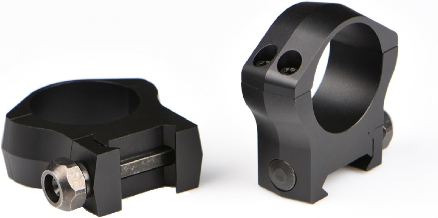 WARNE 7204M Mountain Tech Scope Mounts, 7075/T6 Aluminium, Fits Picatinny Rails, 1 inch Scope Rings, Ultra High Matte