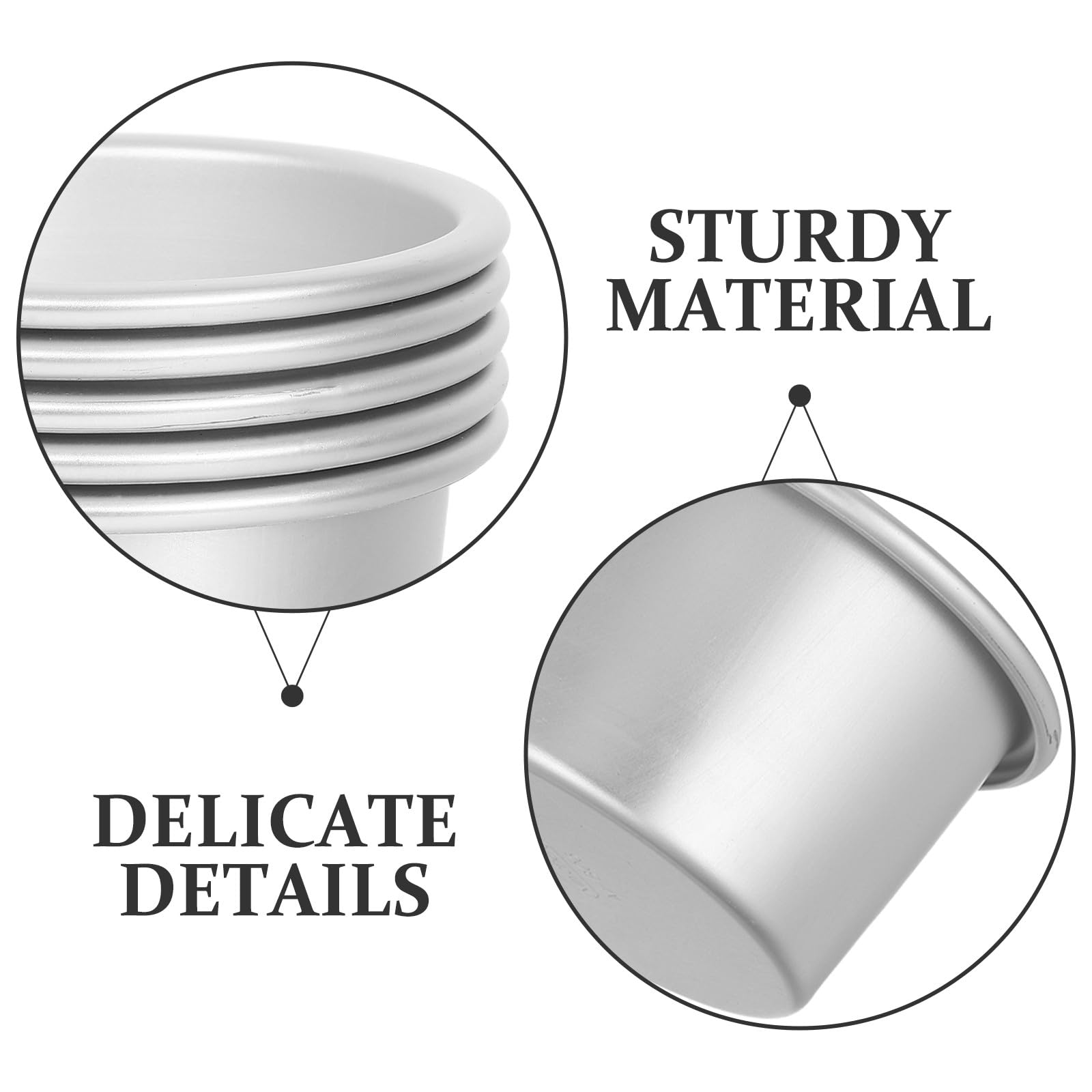 Ciieeo Molde redondo de aluminio para 12 tartas, moldes para hornear, para tarta de queso, utensilios antiadherentes para hornear en Navidad, bodas, cumpleaños y fiestas.