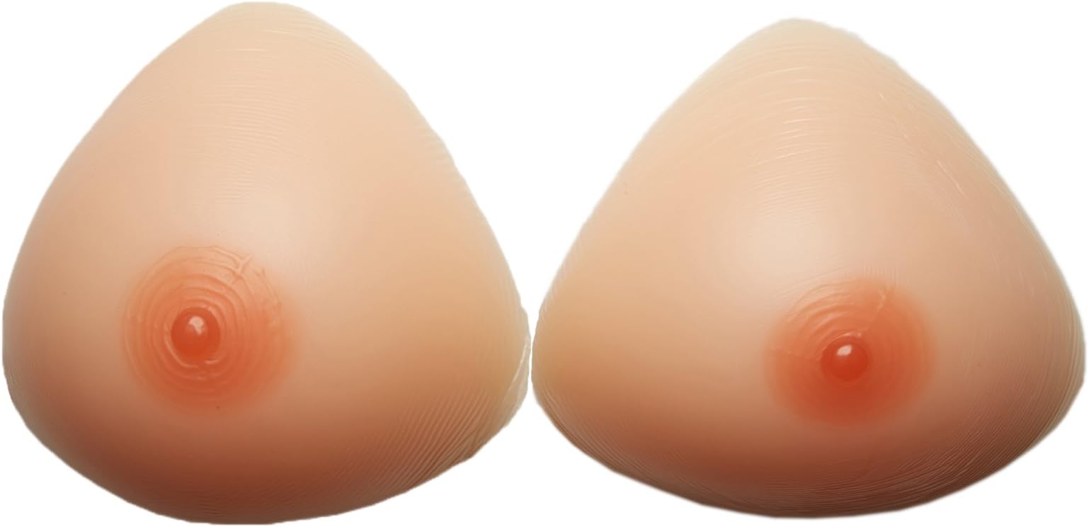 MostaShown 40DD/42D/44C Back Concave Triangle Flesh breasts Silicone Fake Breast Enhancer