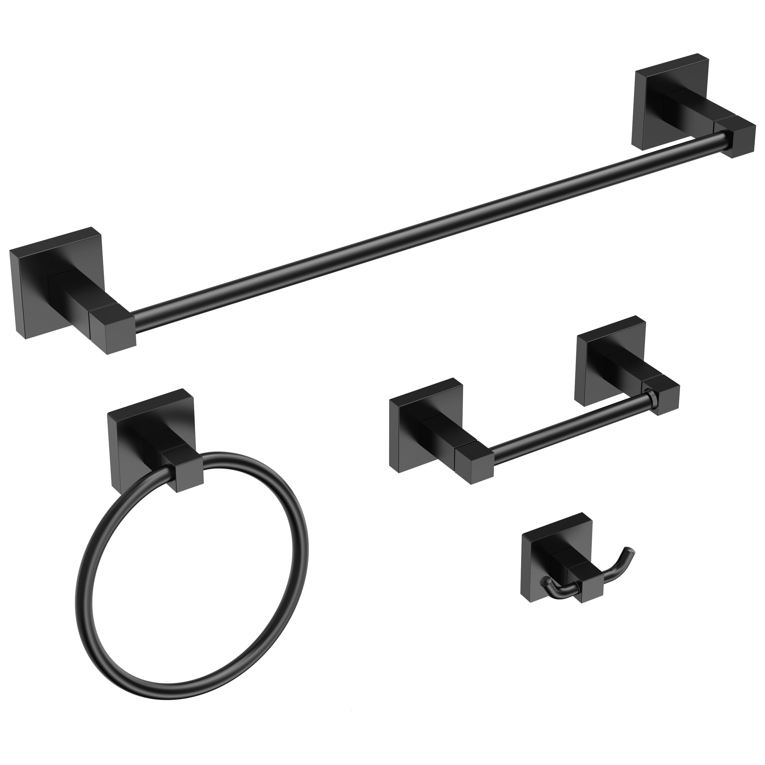 Ruacq 4-Piece Matte Black Set
