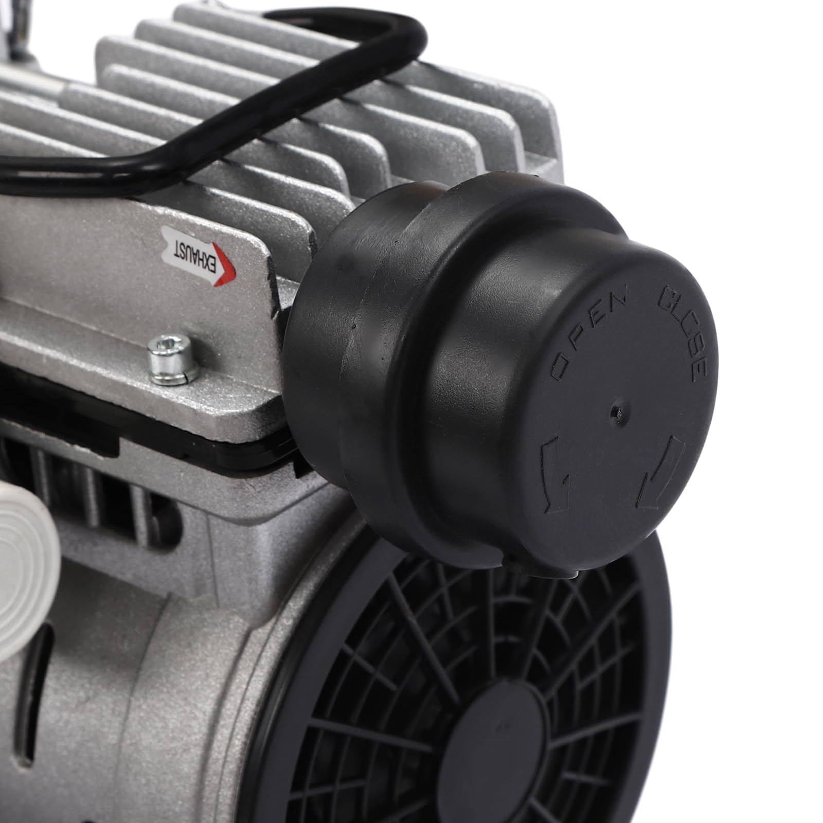 Ölfreie Vakuumpumpe, 220V 550W 1400RPM Ölfrei Unterdruckpumpe Vakuum mit 2 Zylindern und Kühlventilatoren, Ölfrei labor Vakuum Pumpe mit Überhitzungsschutz für Vakuumadsorption, G1/4 Gewinde