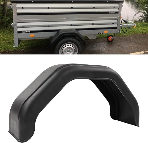 Miniatura 2 de Remolque de guardabarros, ruedas de remolque, remolque, neumático, remolque, lodo, remolque, guardabarros, negro, polietileno de alta densidad para