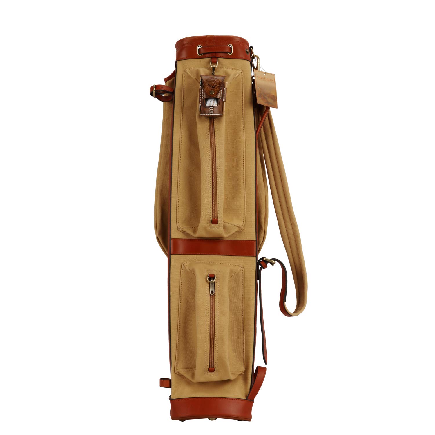 Mini borsa porta palline da golf in pelle vintage classico