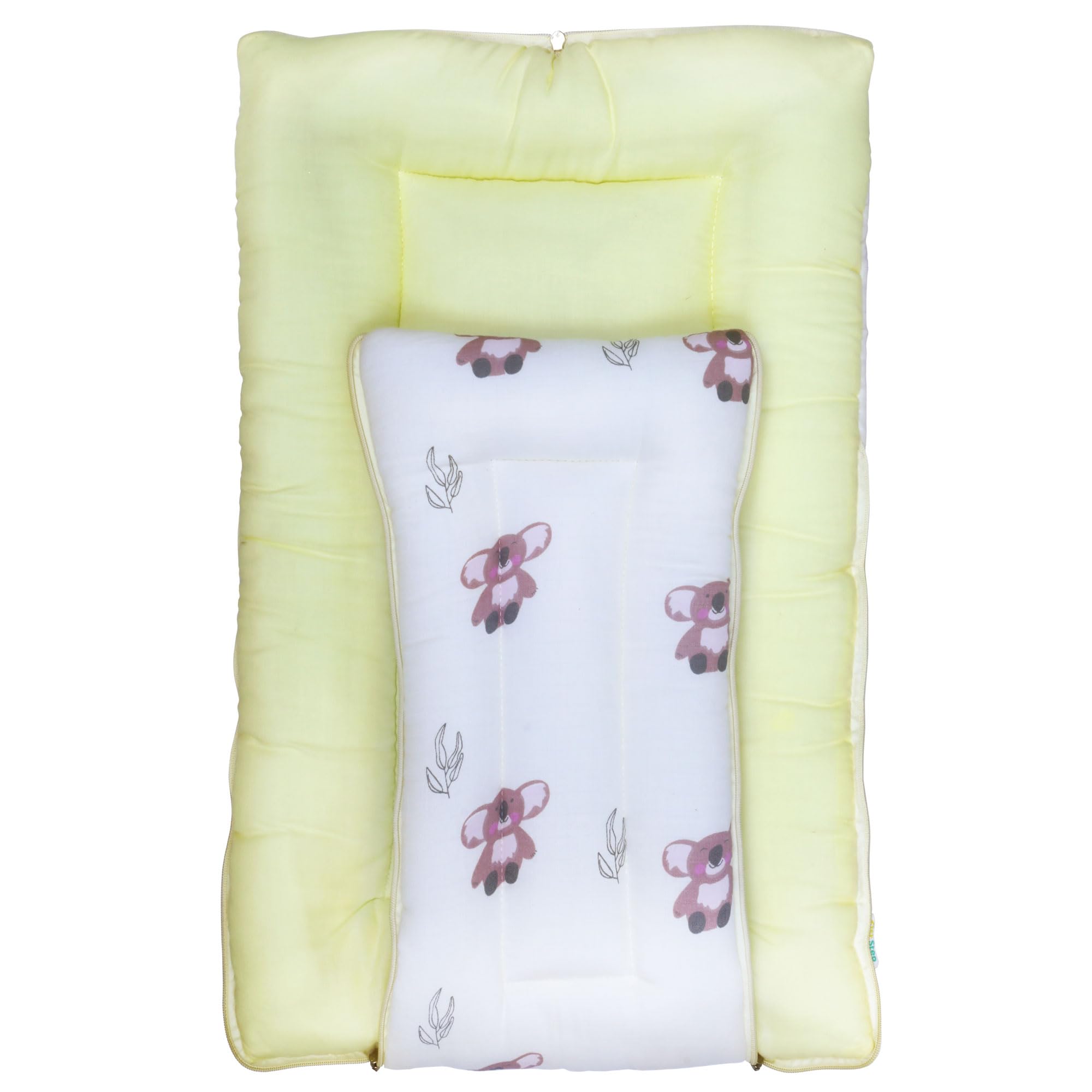 1ST STEP Muslin Cotton 3 in 1 Baby Bed, Sleeping Bag & Carry Nest, Cotton Baby Bedding for New Born & Infant, Portable Bassinet, for Baby Carrying &  image 3