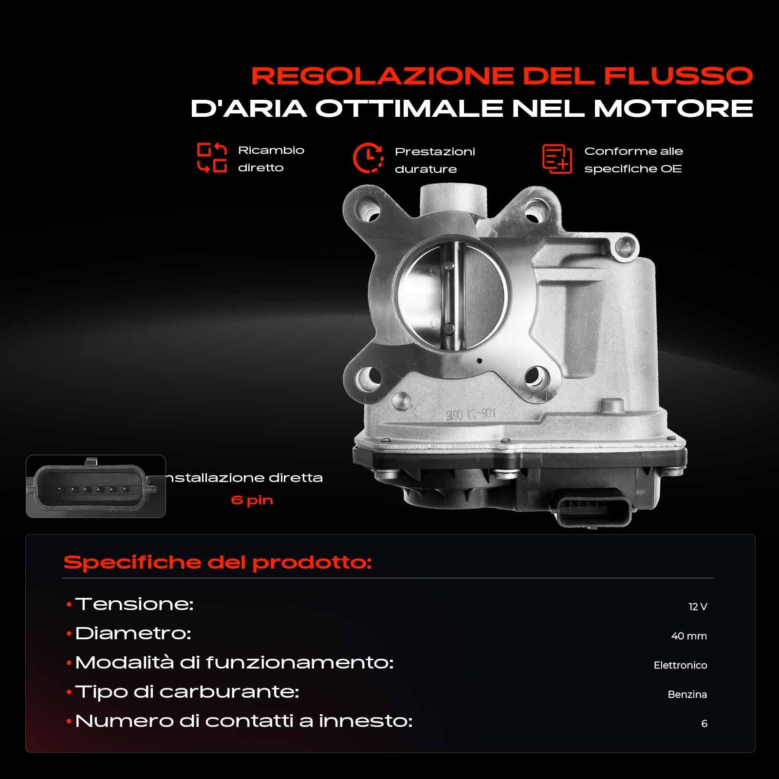 Frankberg Valvola dell'acceleratore Compatibile con Modus/Grand Modus F/JP0 1.2 Clio III Grandtour KR0/1 1.2 16V Sander.o 1.2 16V LPG Clio III BR0/1 CR0/1 1.2 16V Sander.o 1.2 16V 8200285017