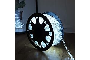 50ft 360 White LED Rope Lights for Indoor/Outdoor Use