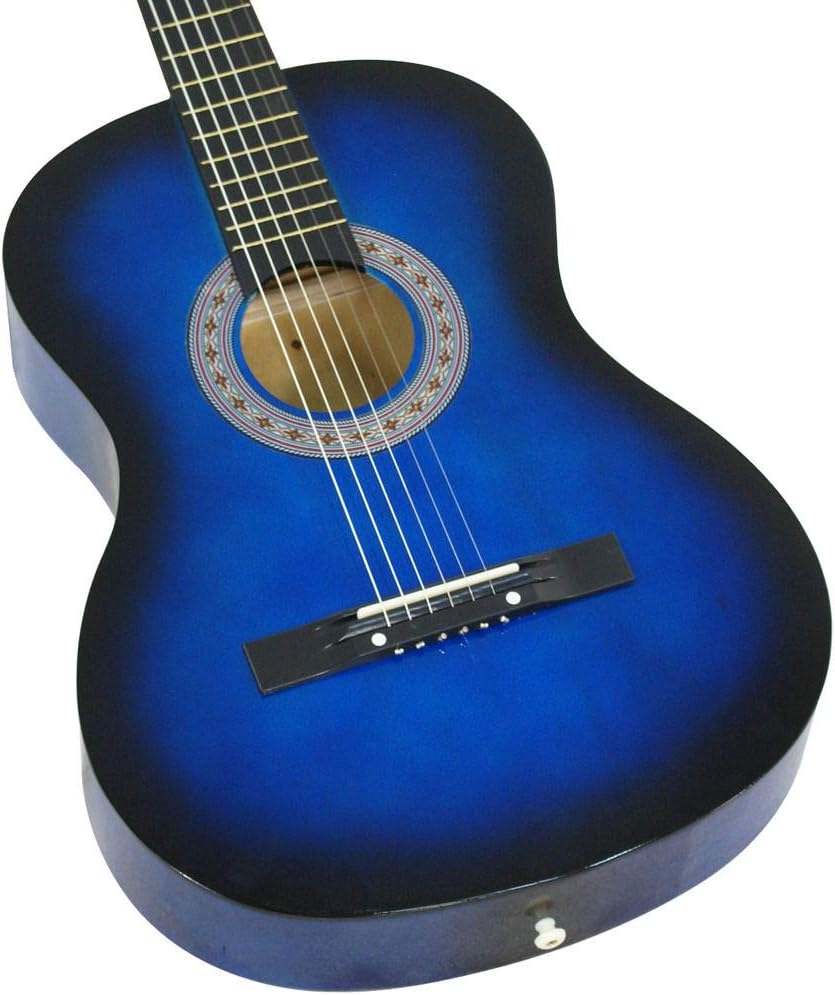 6 String Acoustic Guitar Pack, Right Handed, Red (000-BT-GA3810R-RDS+Lessons)