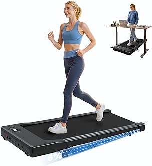 Under Desk Walking Pad Treadmill for Home & Office, 6% Manual Incline, 2.5 HP, 0.6–3.8 MPH Walking Speed, 300 lb Capacity, App & Remote Control