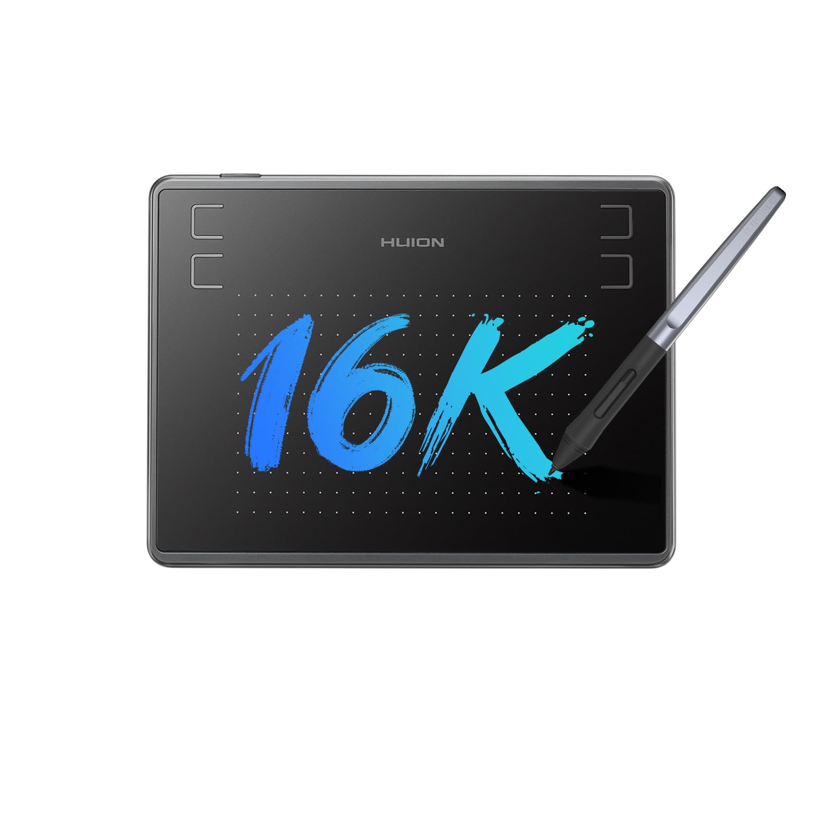 HUION HS64 Drawing Tablet, 6.3 x 4 inch with 16384 Pressure Sensitivity Battery-Free Pen & Tilt Support, for Digital Art, Painting & Design, Compatible with Windows, Mac, Android & Linux