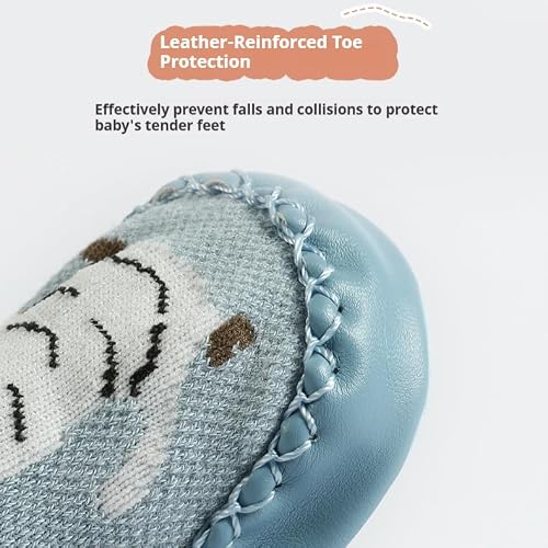 Baby Toddler Non-slip Sock Shoes Non-skid Cartoon Mesh Floor Slipper for Boys Girls First Walking 2 Pairs (Rabbit & Sheep, Toddler, 12 Months, Age Range, US Footwear Size System, 24 Months, Medium)