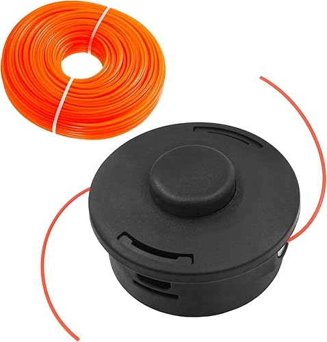 Kimsion Cabezal de recortadora 25-2 con línea de recortadora para STIHL FS55 FS85 FS90 FS120 FS44 FS55R FS56RC FS70 FS80 FS83 FS100RX FS110 FS130