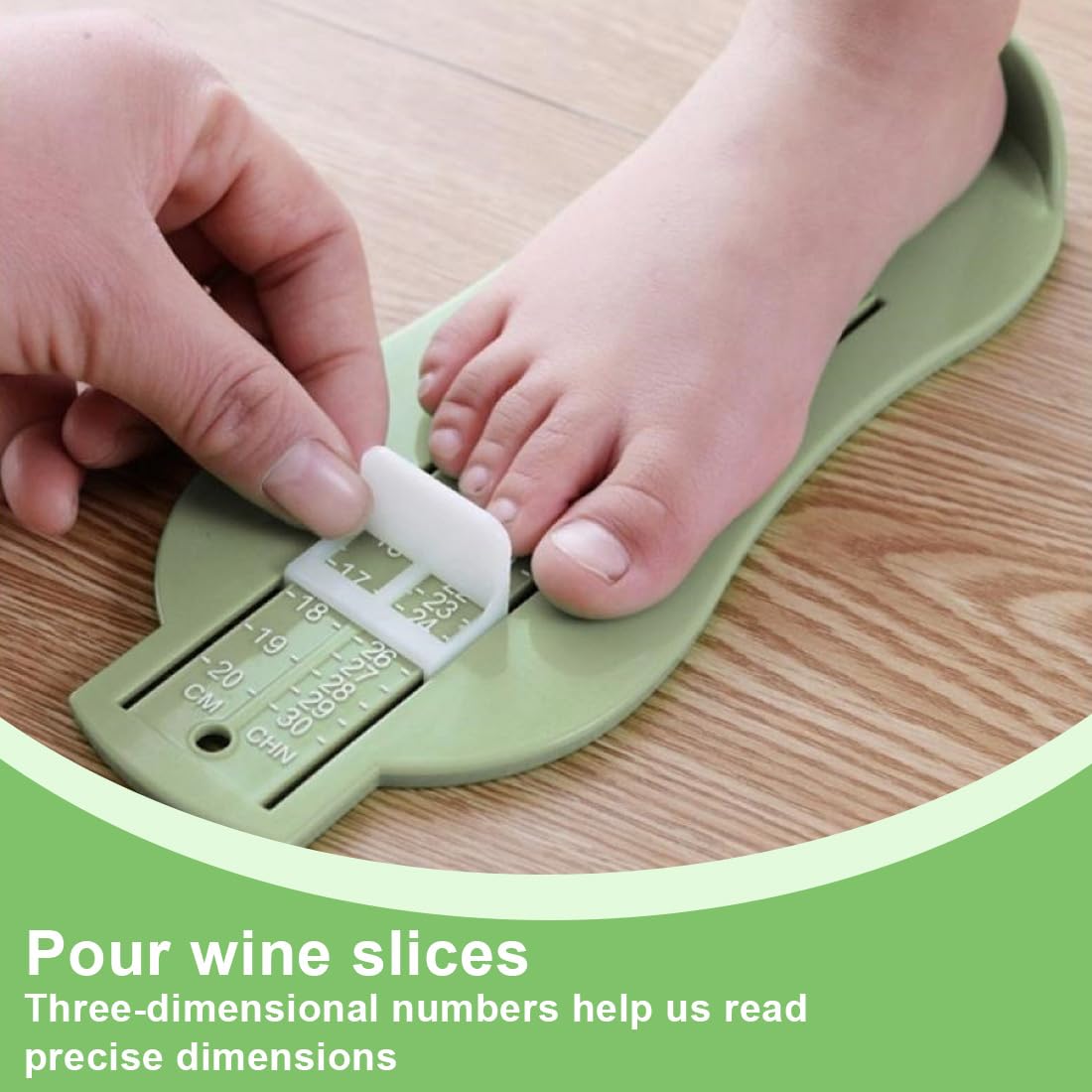 CPJJ 2 piezas de medidores de pie Medidor de Pies Niños y Adultos Dispositivos de Medición de Medición de Zapatos para Determinar el Tamaño de 18 a 47 Regla de Medición de la Longitud del Pie