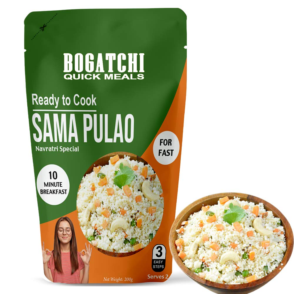 BOGATCHI Quick Meals - Ready to Cook Authentic SAMA PULAO (Navratry Special) - 200 g, Ready to Eat Meal, Vrat Food, 100% Natural Ingredients, No Preservatives, No Artificial Flavours & Colours-image-16