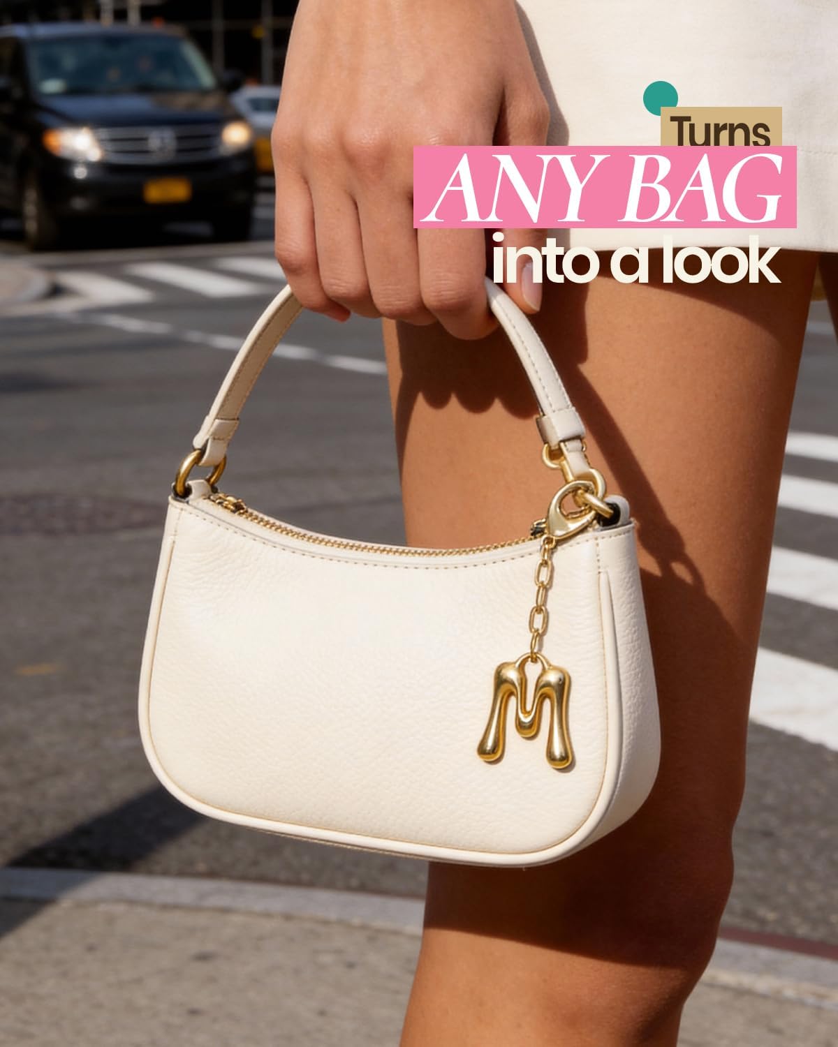 Initial Bag Charms, Bubble Letter Charm for Handbags, Cute Keychain with Letter, Initial Bag Charms for Women - Image 4