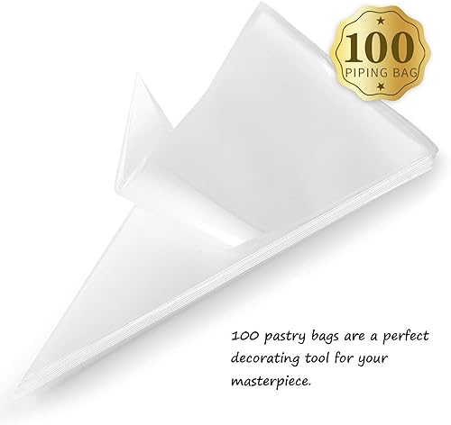Miniatura 5 de Bolsas de pastelería extragruesas Paquete de 100 Bolsas desechables para decoración de tartas, bolsas antiestallido para glaseado de cupcakes para
