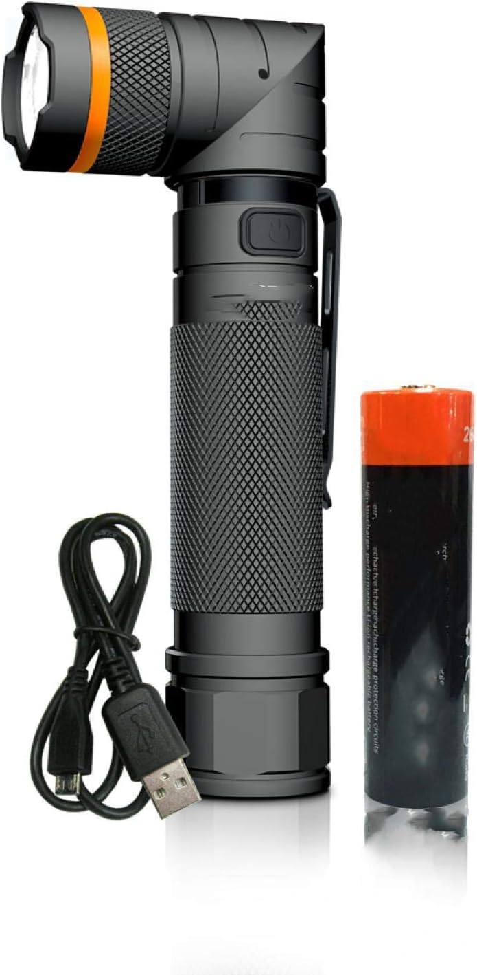 Linterna Antorcha Estándar Grado Recargable LED Linterna Manos Libres Ultra Alto Brillo Impermeable Camuflaje Esquina LED Antorcha B70