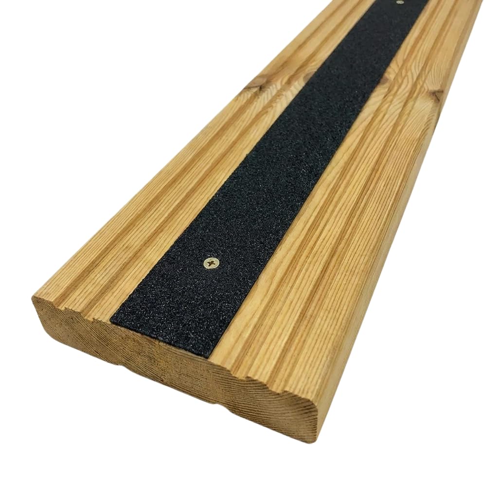GreenTec GRP Anti Slip Decking Strip – Heavy Duty Non Slip Safety Tread for Decking, Outdoor Steps, Stairs & Ramps – Multiple Sizes & Colours (20, Black, 600mm x 50mm x 3mm)