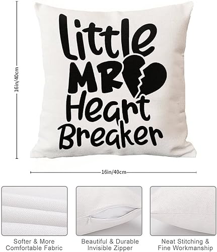 Miniatura 2 de Funda de almohada Little Mr Heartbreaker - Funda de cojín romántica para el día de San Valentín boda compromiso decoración del hogar sofá sala de