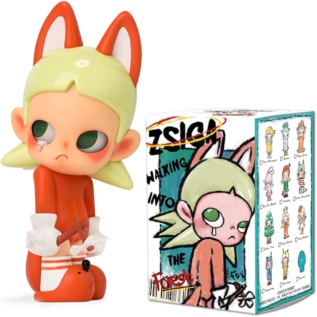 pop mart Zsiga Walking Into The Forest Series Exclusive Action Figure Box Toy Popular Collectible Art Toy Cute Figure Creative Gift, for Christmas Birthday Party Holiday
