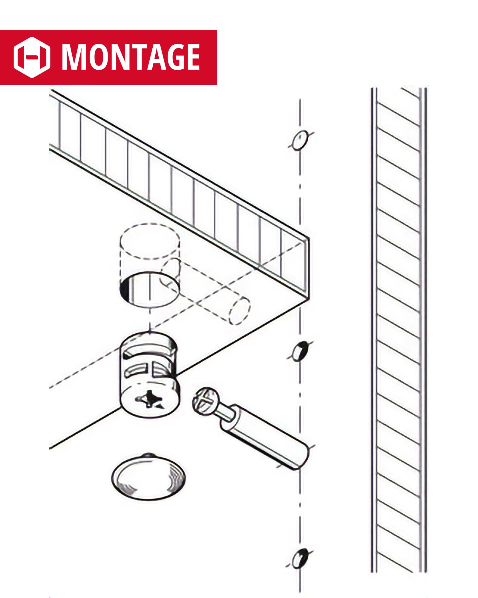 4 Connettori Per Mobili Häfele Liko – 75 X 16 X 3,5 Mm – Acciaio – Ferramenta Ingresso