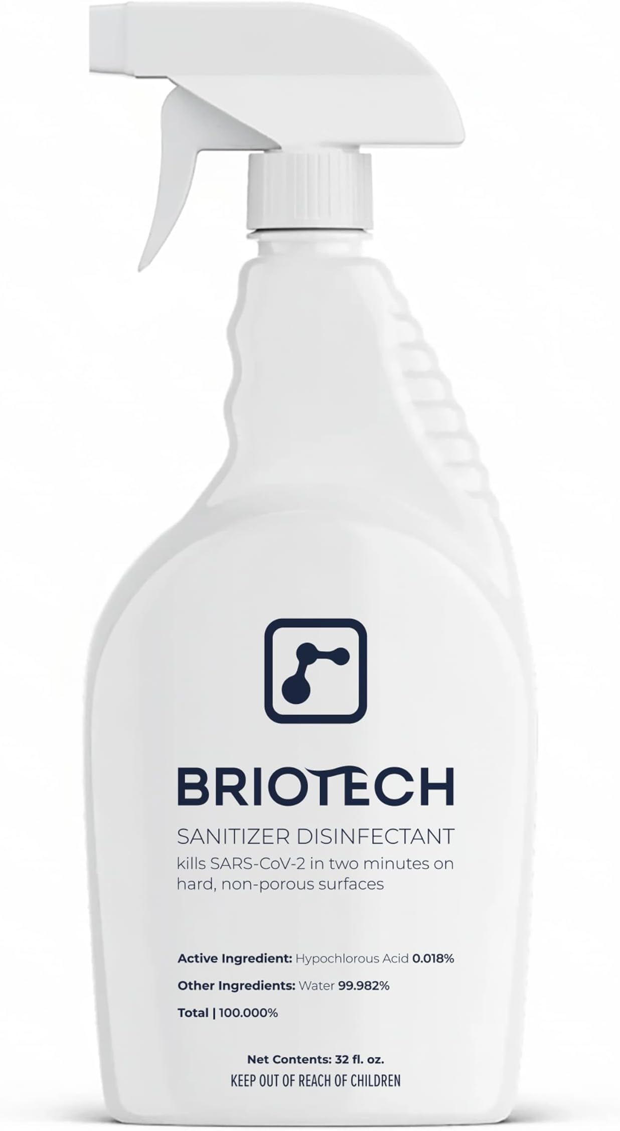 BRIOTECH Sanitizer Disinfectant, Hypochlorous Acid, 32 oz