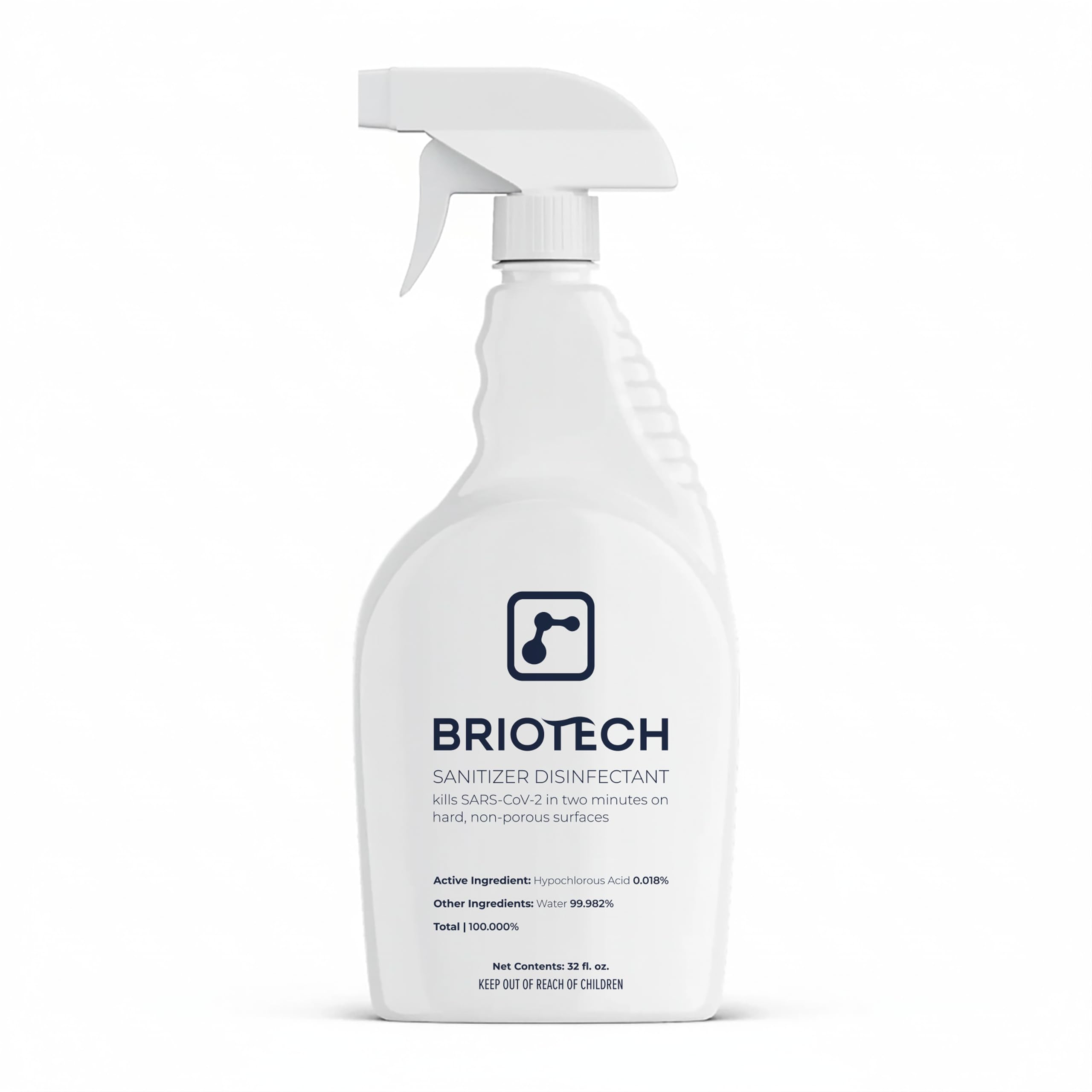 BRIOTECH Sanitizer Disinfectant, Hypochlorous Acid, 32 oz 32 Fl Oz (Pack of 1) 32 Fl Oz (Pack of 1)