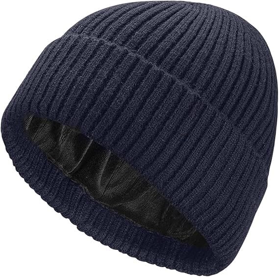 Image of Gajraj Winter Beanie Hats for Men Women, Fleece Lined Beanie Soft Warm Knit Hat Ski Cuffed Cap