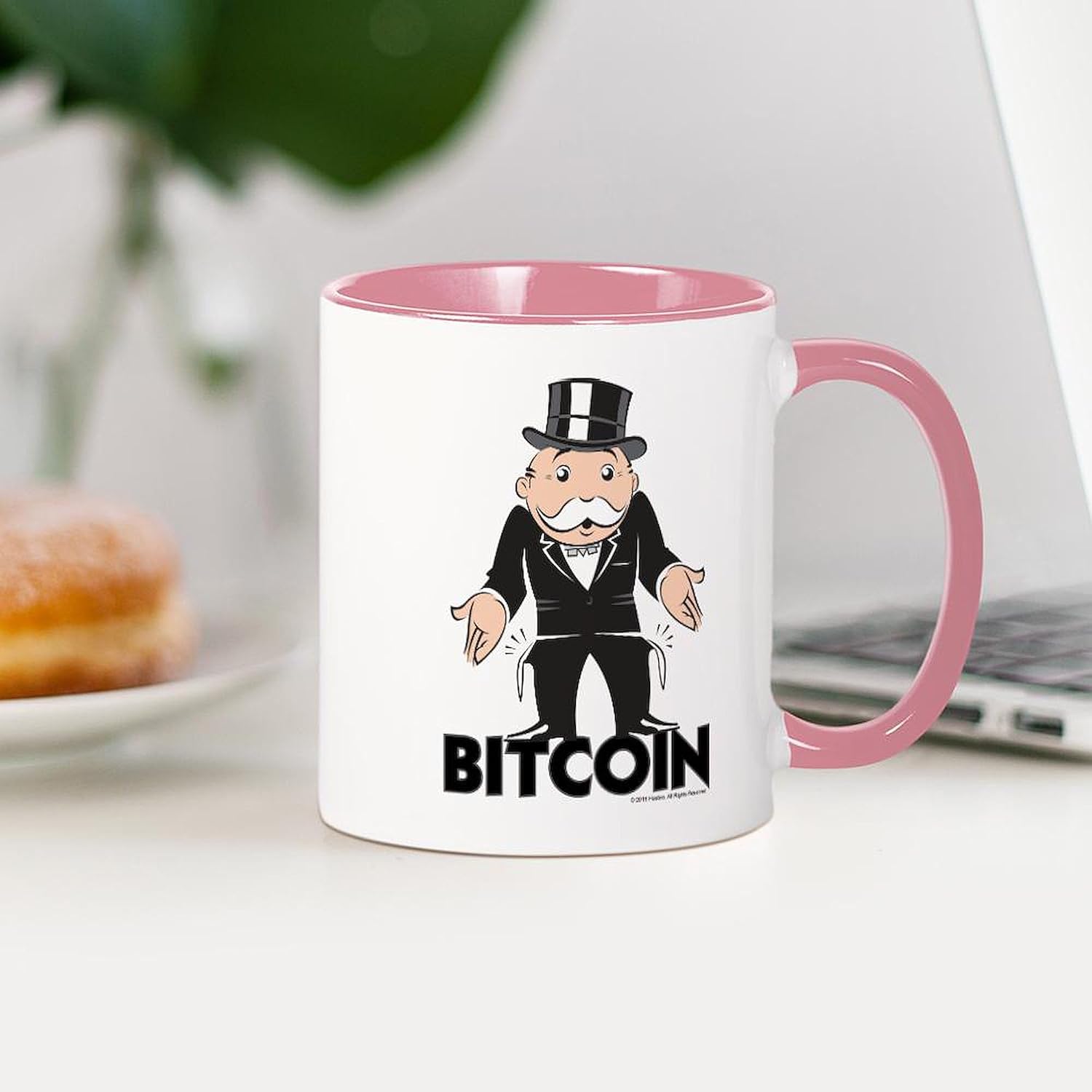 CafePress Monopoly Bitcoin 11 Oz Ceramic Mug 11 oz (325 ml) Ceramic Coffee Mug