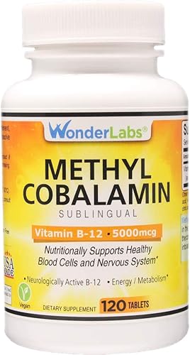 Metilcobalamina B12, Vitamina B-12 sublingual, 0.00017 oz, 120 comprimidos