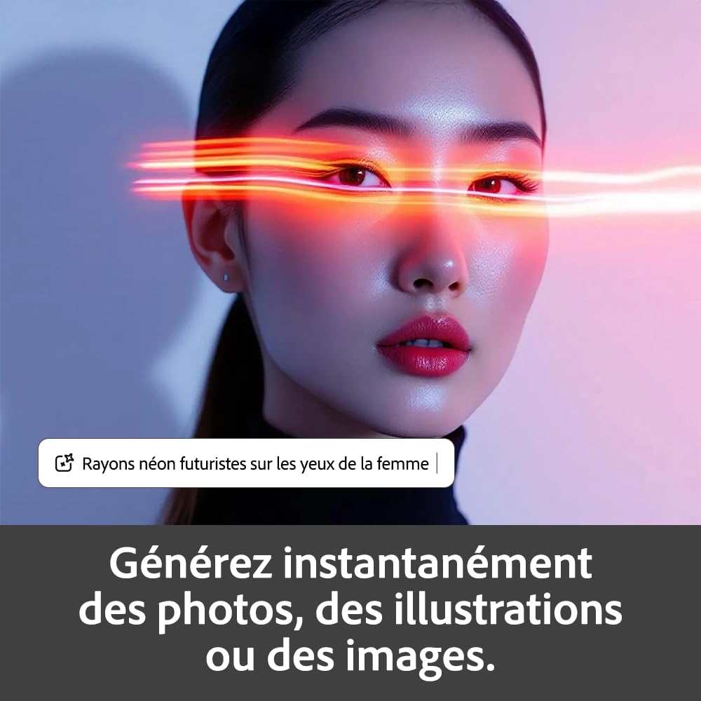 Adobe Firefly Standard incl. Création Vidéo par IA, Abonnement 12 Mois, 2000 Crédits IA, PC/Mac/Mobile | Code d'activation - envoi par email
