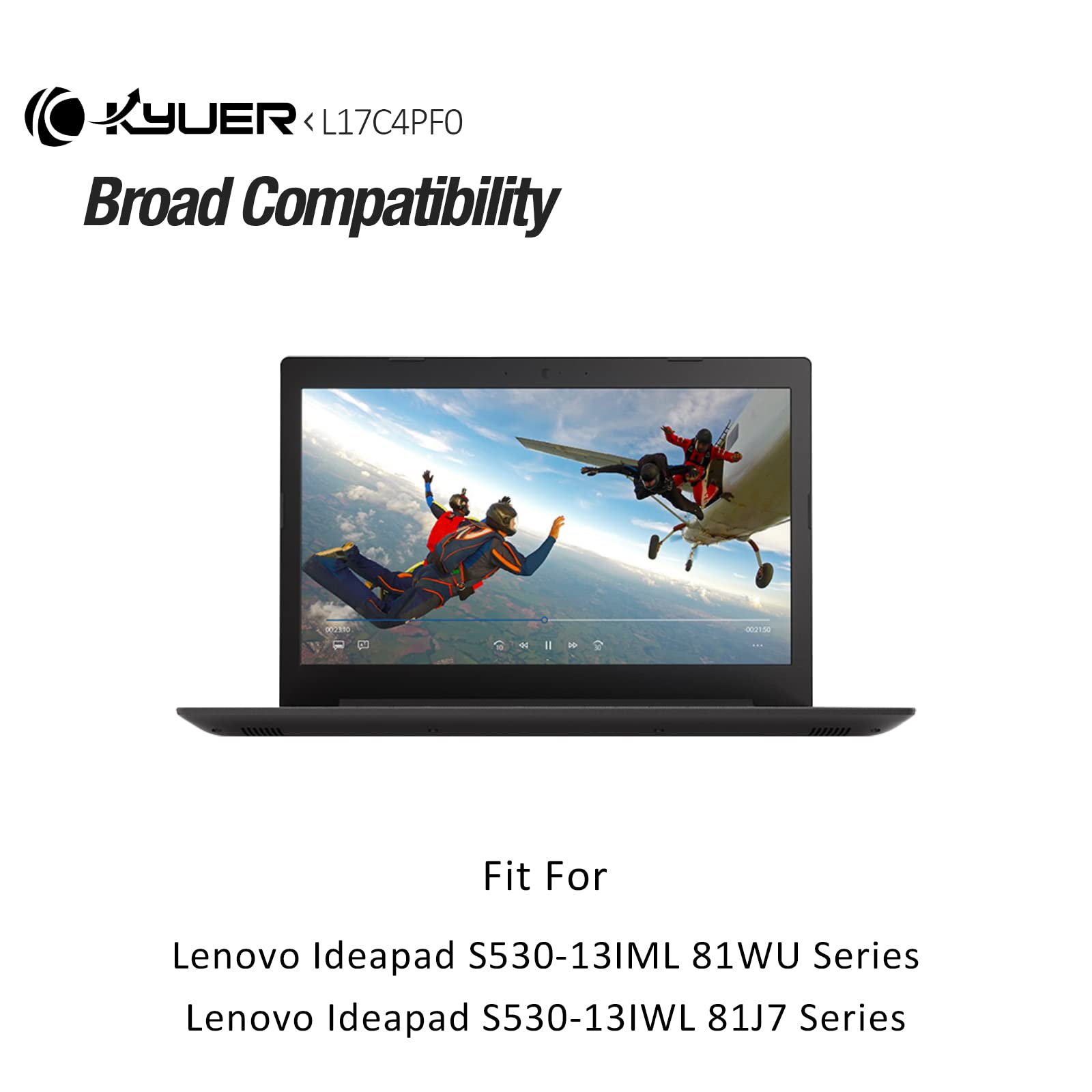 Batterie Portable Pour Lenovo Ideapad S530-13IML / S530-13IWL – Modèle L17C4PF0, 45Wh