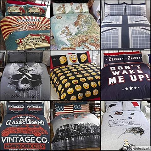 New York City Vintage Reversible Duvet Cover Cover